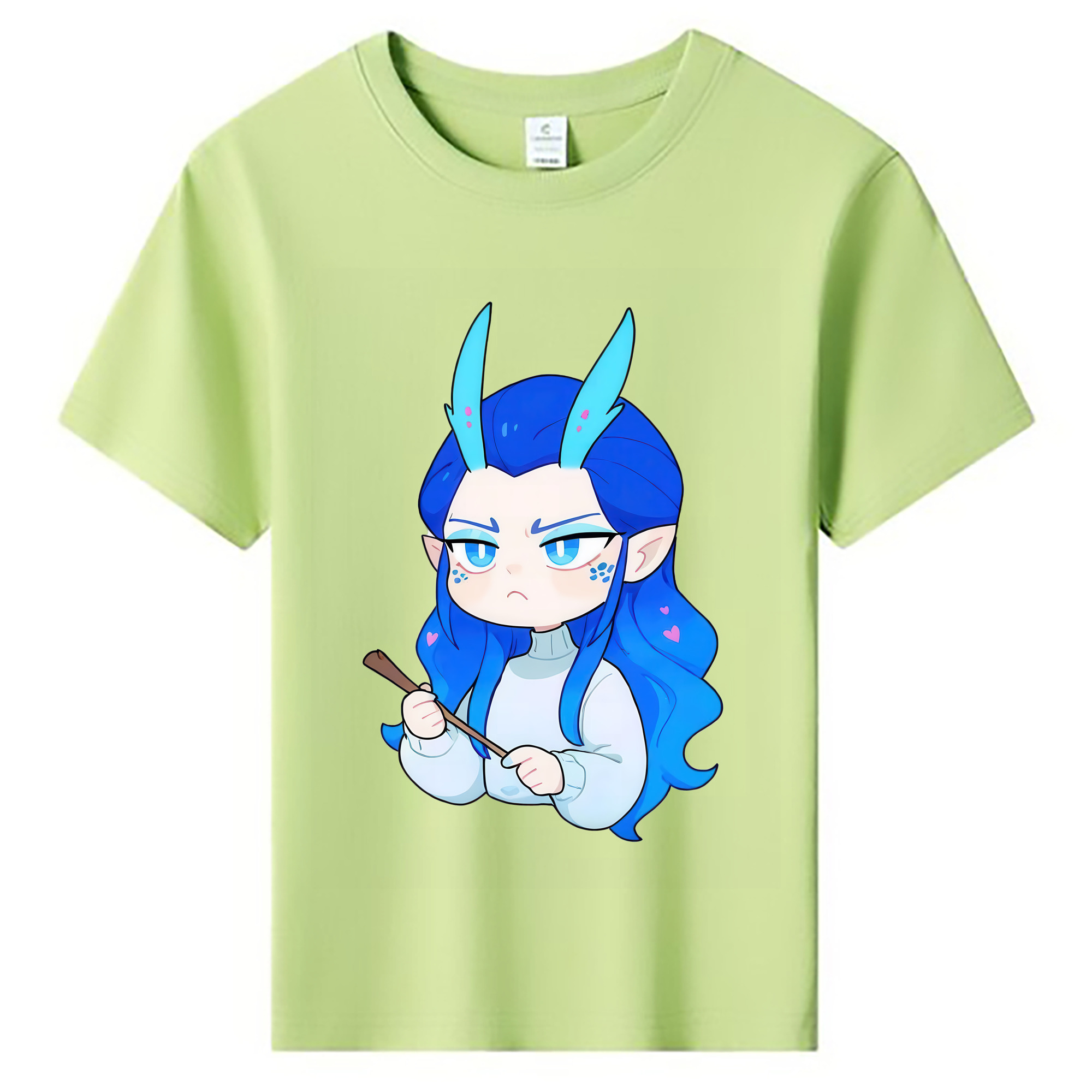 （画像用） Ne Zha 2 ナタ 魔童の大暴れ 綿100％キッズTシャツ（フロントプリント）